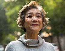 lady looking at camera